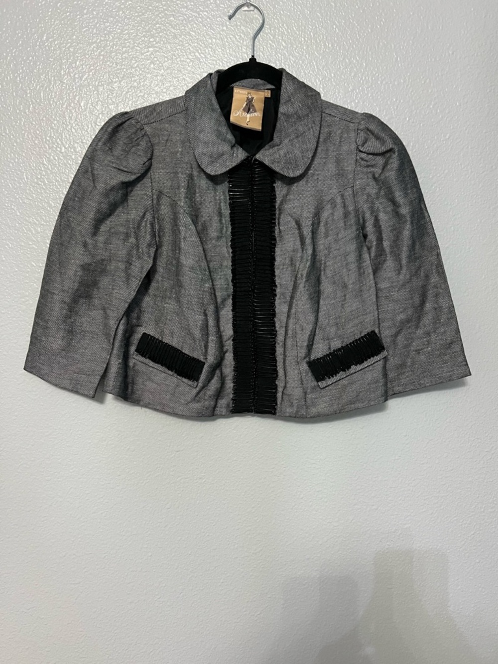 Forever 21 linen and cotton cropped jacket XS